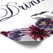 不気味な美しさ |ゴシックフローラこうもりオープンバー ポスター (角)