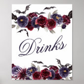 不気味な美しさ |ゴシックフローラこうもりオープンバー ポスター (正面)