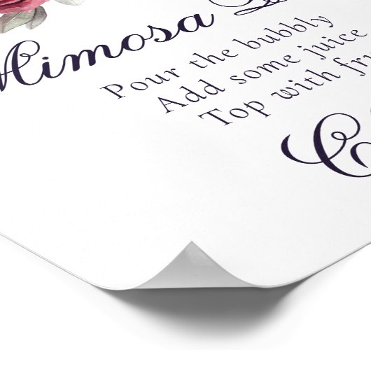 不気味な美しさ |ゴシックフローラこうもりミモザバー ポスター (角)