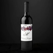 不気味な美しさ |ゴシックフローラこうもりモノグラム ワインラベル