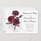 不気味な美しさ |ゴシックフローラこうもり婚約 招待状 (正面)