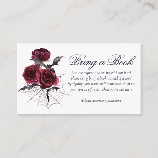 不気味な美しさ |ゴシックフローラベビー書依頼 エンクロージャーカード (正面)