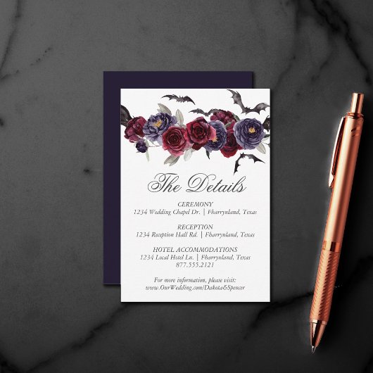 不気味な美しさ |暗いフローラとこうもり詳細 エンクロージャーカード