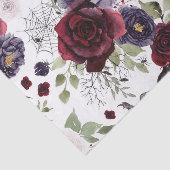 不気味な美しさ |暗色ゴシックバラとこうもり 薄葉紙 (詳細)