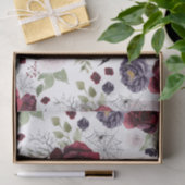 不気味な美しさ |暗色ゴシックバラとこうもり 薄葉紙 (ギフト)