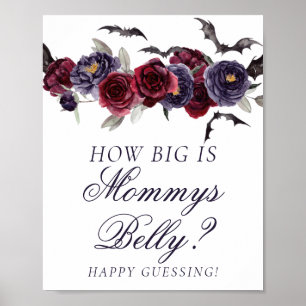 不気味な美しさ GothicフローラこうもりMommys Belly ポスター