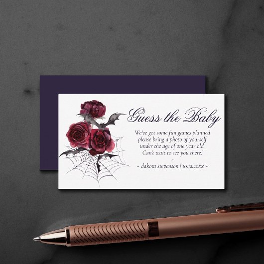 不気味な美しさ | Gothicフローラベビー エンクロージャーカード