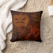 不気味な背景のハロウィーンの怖さ クッション (ブランケット)