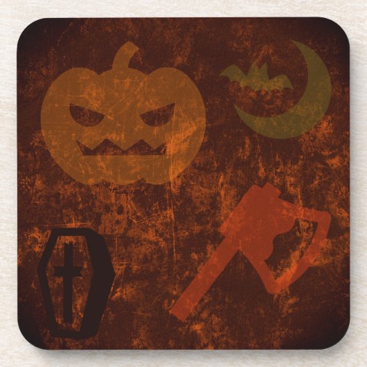 不気味な背景のハロウィーンの怖さ コースター (正面)