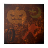 不気味な背景のハロウィーンの怖さ タイル (正面)