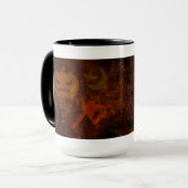 不気味な背景のハロウィーンの怖さ マグカップ (正面左)