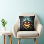 不気味な自然発光のハロウィンのかぼちゃ クッション (椅子)