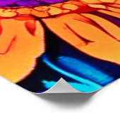 不気味な花のアート ポスター (角)