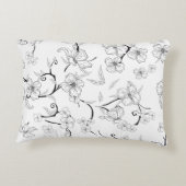 不気味な花の柄7 アクセントクッション (裏面)