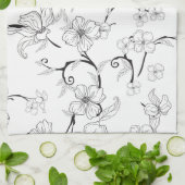 不気味な花の模様7 キッチンタオル (折り畳み)