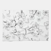 不気味な花の模様7 キッチンタオル (横)