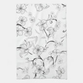 不気味な花の模様7 キッチンタオル (縦)