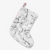 不気味な花の模様7 スモールクリスマスストッキング (正面 (吊り時))