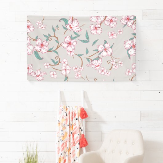 不気味な花パターン6 横断幕 (インサイチュ)