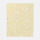 不気味な花パターン8 フリースブランケット (正面)