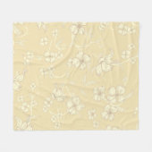 不気味な花パターン8 フリースブランケット (正面(横))