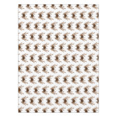 不気味な茶色とオレンジ色のタランチュラのクモの漫画 テーブルクロス (正面)