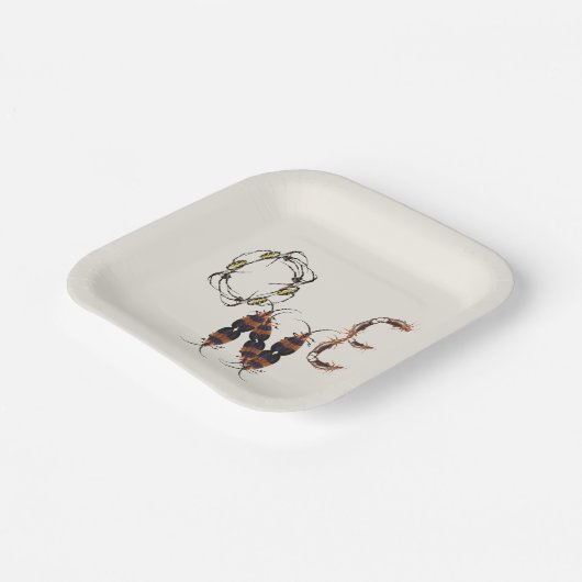 不気味な虫のバグ最初の誕生日 ペーパープレート (傾斜あり)