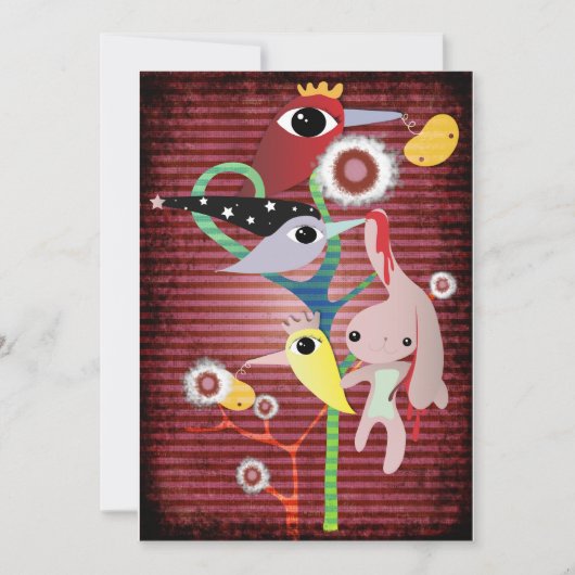 不気味な血のハロウィンテロ死んだウサギの招待状 招待状 (正面)