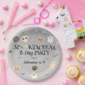 不気味な誕生日の子供のパーティー ペーパープレート (パーティー)
