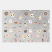 不気味な誕生日の子供のパーティー ラッピングペーパーシート (正面2)