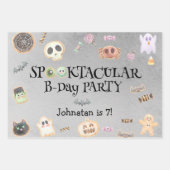 不気味な誕生日の子供のパーティー ラッピングペーパーシート (正面)