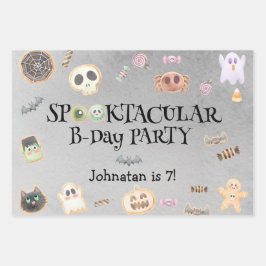 不気味な誕生日の子供のパーティー ラッピングペーパーシート