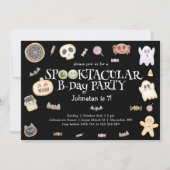 不気味な誕生日の子供のパーティー 招待状 (正面)