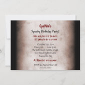 不気味な誕生日パーティーの招待状 - ライチョウ 招待状 (裏面)