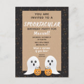 不気味な誕生日幽霊たちのトリックまたは治療 ポストカード (正面)