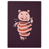 不気味な豚の皮肉な恐怖 クリップボード (裏面)