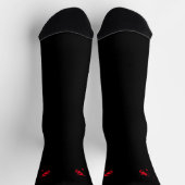 不気味な赤い血の黒いハロウィーン ソックス (上部)