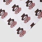 不気味な赤と黒のレトロヴィンテージサーカスピエロ 薄葉紙 (詳細)