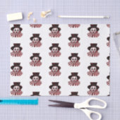 不気味な赤と黒のレトロヴィンテージサーカスピエロ 薄葉紙 (クラフト)