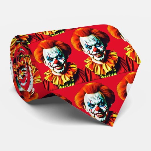 不気味な赤ピエロ ネクタイ (ロール)