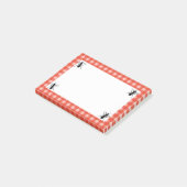 不気味な這うように黒いアリの格子状のテーブルクロス ポストイット (アングル)