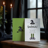 不気味な邪悪な魔女ハロウィーンの衣装パーティー 招待状