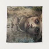 不気味な金髪の子完全に死んでいなどもビクトリアンのポートレート タペストリー (正面(横))