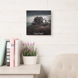 不気味な隔離 スクエア壁時計