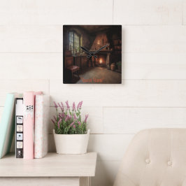 不気味な隔離 スクエア壁時計