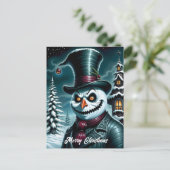 不気味な雪だるま・クリスマス シーズンポストカード (スタンド正面)