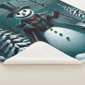 不気味な雪だるま シェルパブランケット (3/4)