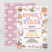 不気味な雰囲気のハロウィンおばけ招待状 招待状 (正面/裏面)