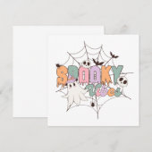 不気味な雰囲気のハロウィン 招待状 (正面/裏面)