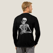 不気味な雰囲気のハロウィンTシャツ メンズ トライブレンドTシャツ (背面全体)